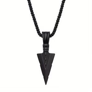 Black arrowhead necklace New